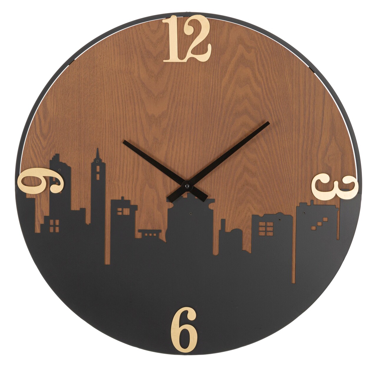 Ceas de perete City, Mauro Ferretti, 60 cm, fier/MDF, multicolor - imagine 7